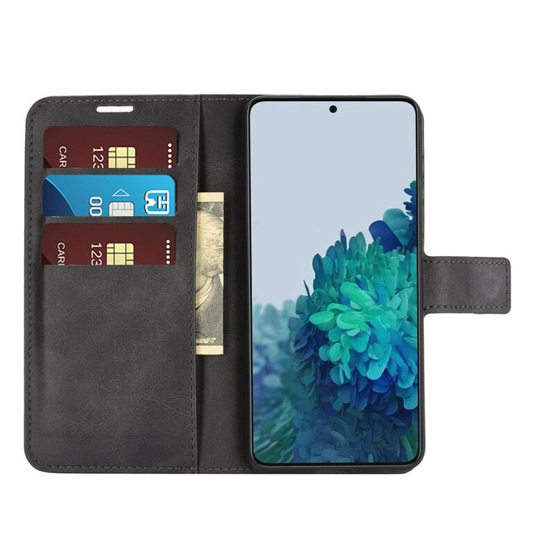 Capa Flip Para Samsung Galaxy S21 5G Couro Sintético Fino