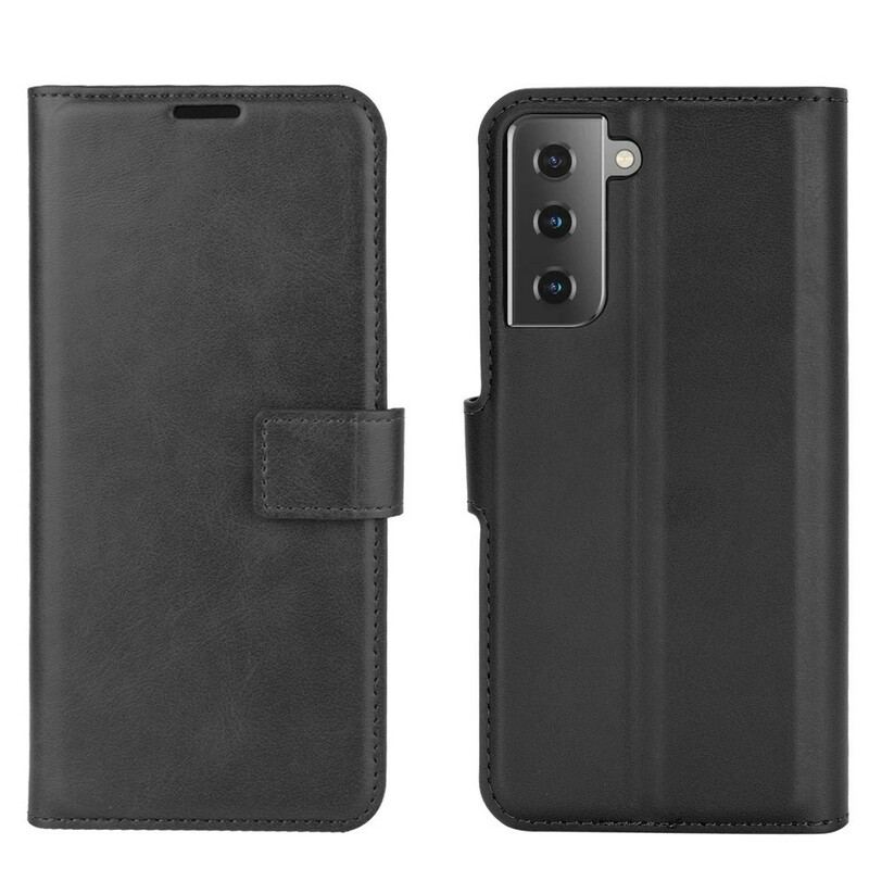 Capa Flip Para Samsung Galaxy S21 5G Couro Sintético Fino