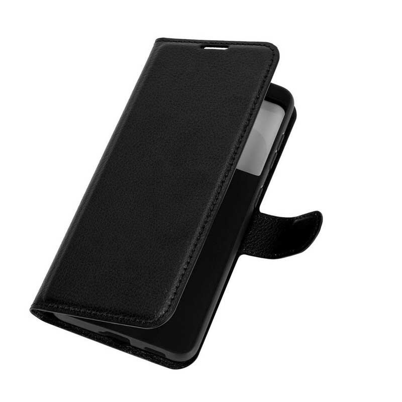 Capa Flip Para Samsung Galaxy S21 5G Couro Sintético De Lichia Clássico