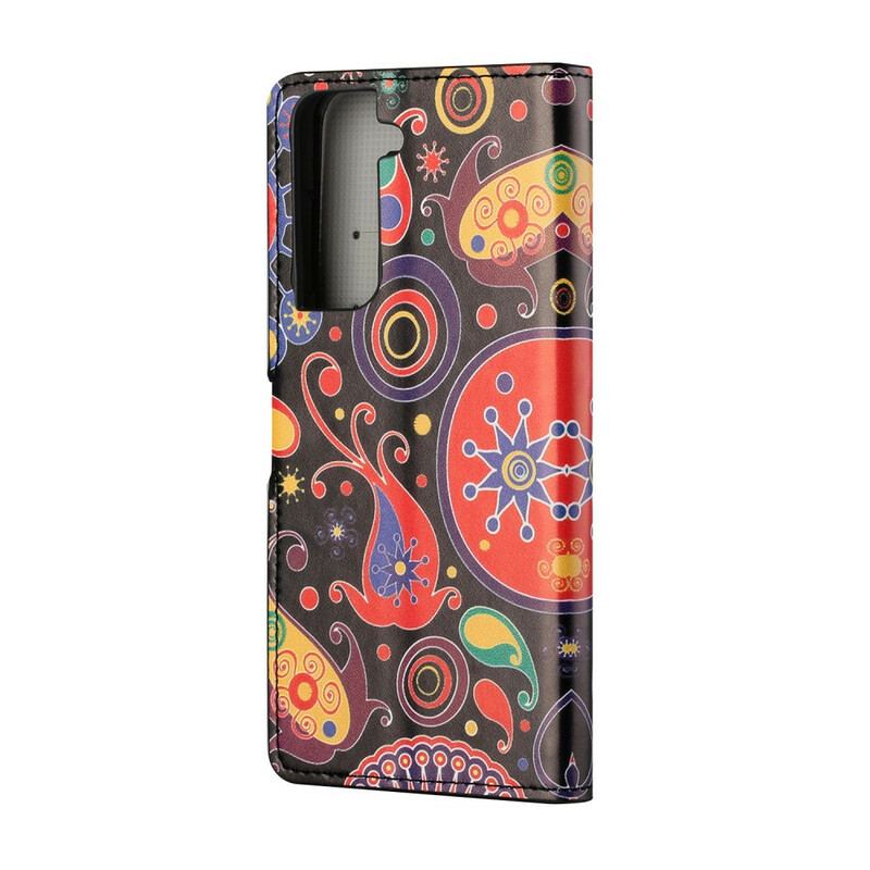 Capa Flip Para Samsung Galaxy S21 5G Design Da Galáxia