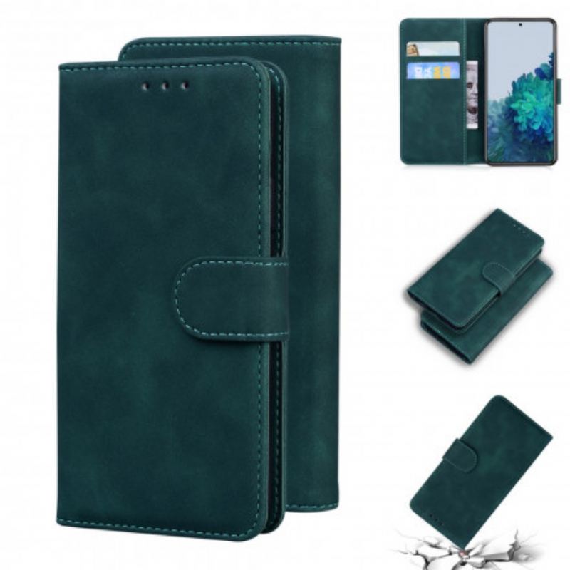 Capa Flip Para Samsung Galaxy S21 5G Efeito Couro Monocromático