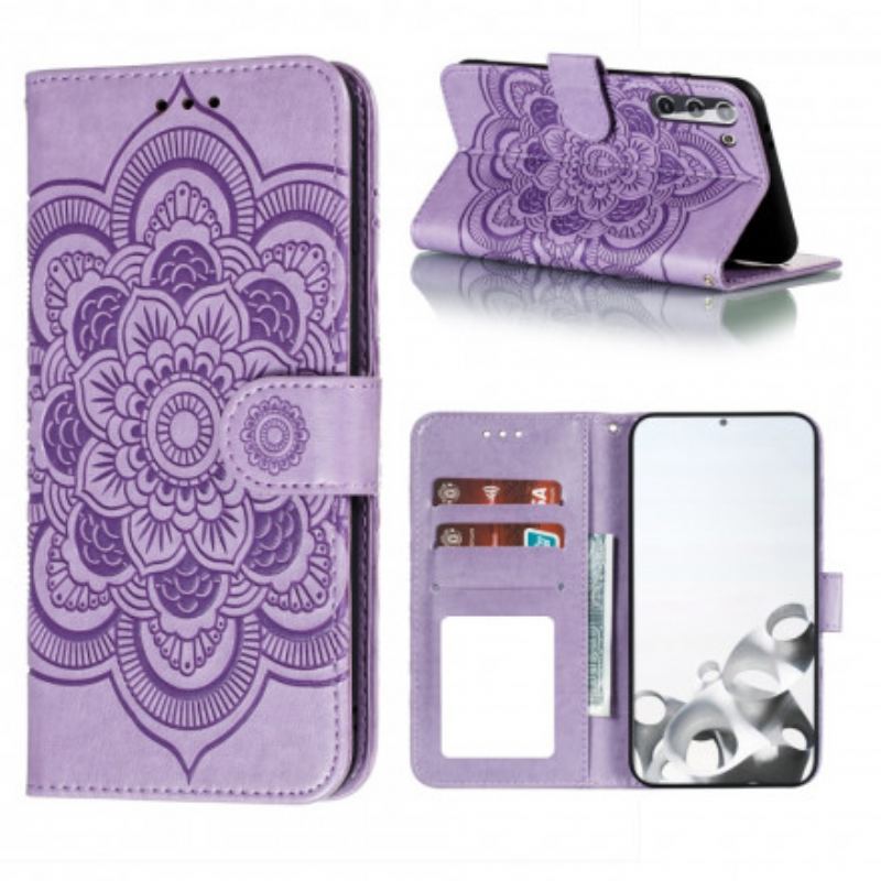 Capa Flip Para Samsung Galaxy S21 5G Mandala Completa