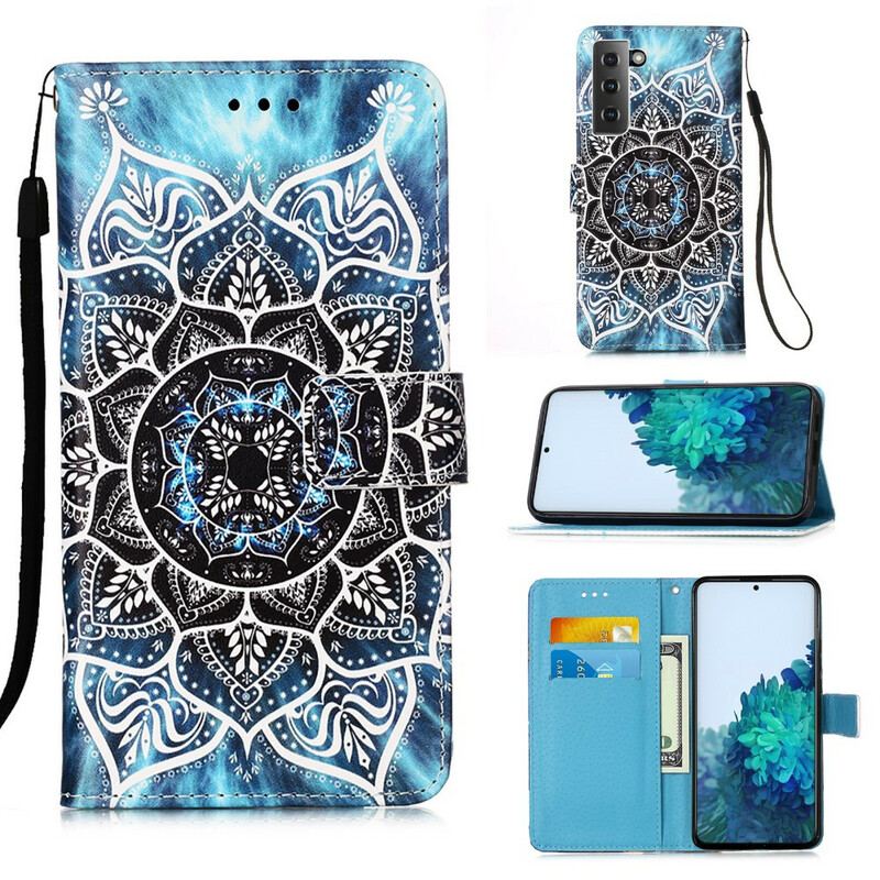 Capa Flip Para Samsung Galaxy S21 5G Mandala No Céu