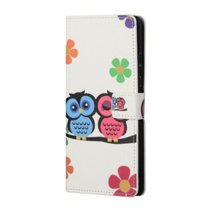 Capa Flip Para Samsung Galaxy S21 5G Par De Corujas