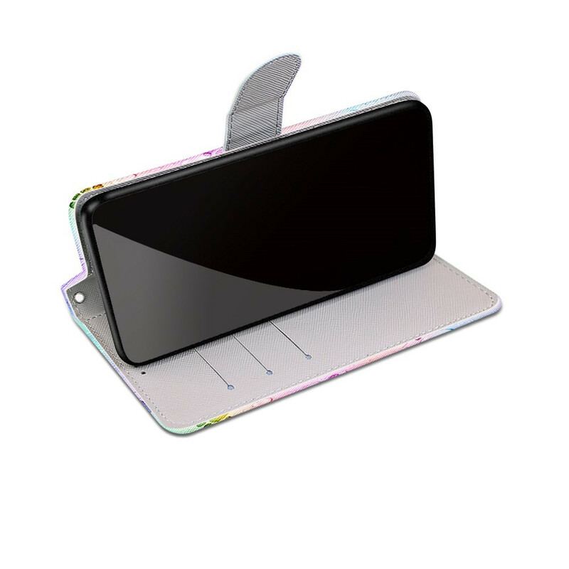 Capa Flip Para Samsung Galaxy S21 5G Pegadas Na Chuva