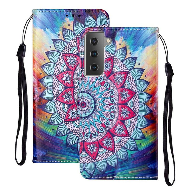 Capa Flip Para Samsung Galaxy S21 5G Rei Mandala