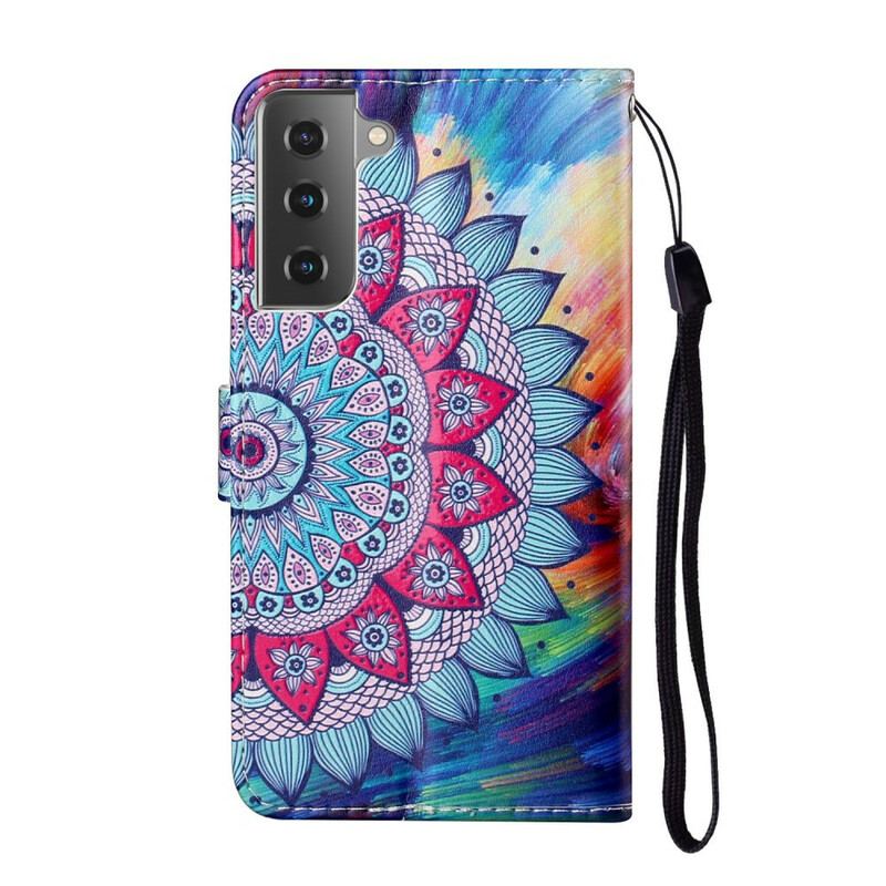 Capa Flip Para Samsung Galaxy S21 5G Rei Mandala