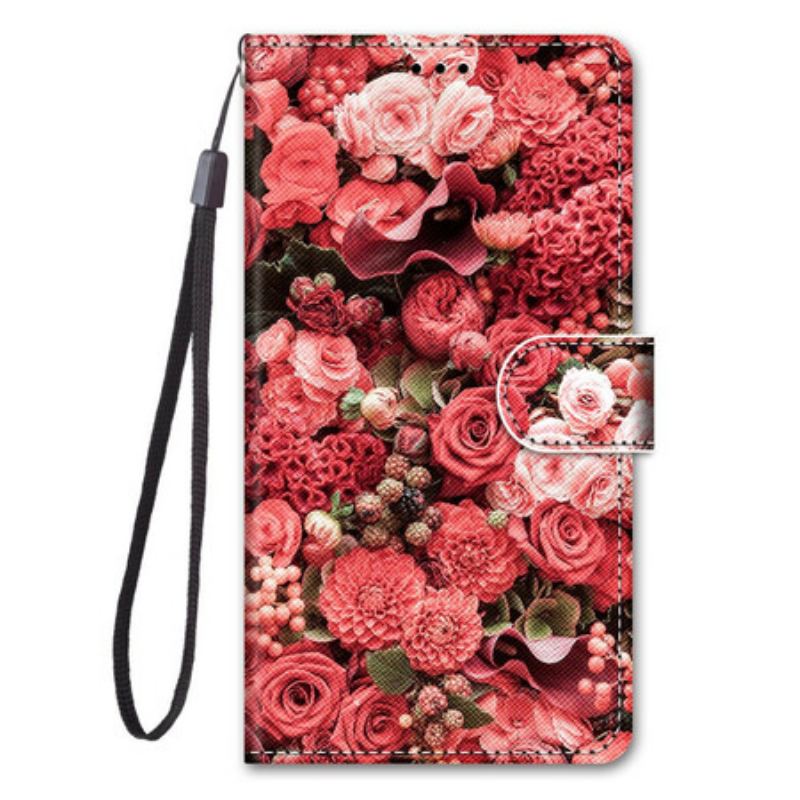 Capa Flip Para Samsung Galaxy S21 5G Romance Floral