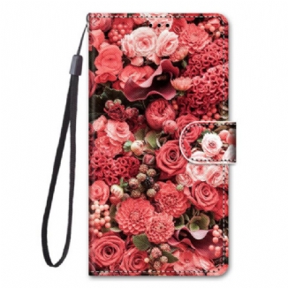 Capa Flip Para Samsung Galaxy S21 5G Romance Floral