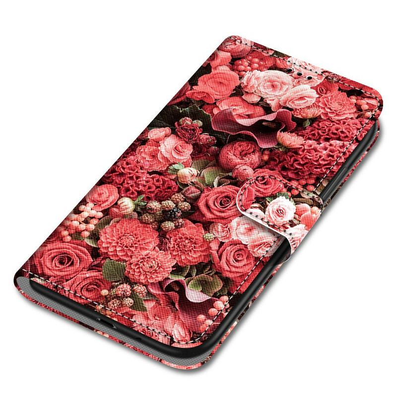 Capa Flip Para Samsung Galaxy S21 5G Romance Floral