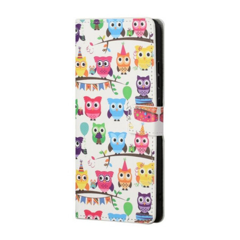 Capa Flip Para Samsung Galaxy S21 5G Várias Corujas