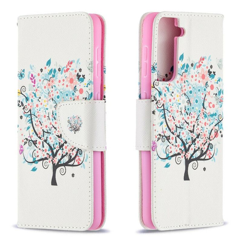 Capa Folio Para Samsung Galaxy S21 5G Árvore Florida