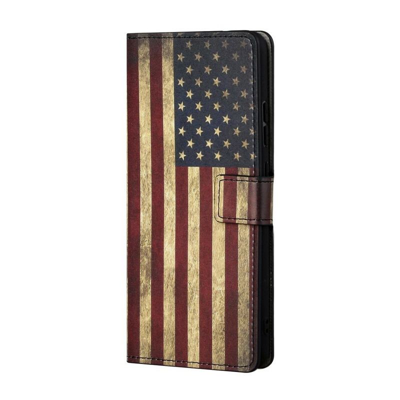 Capa Folio Para Samsung Galaxy S21 5G Bandeira Americana