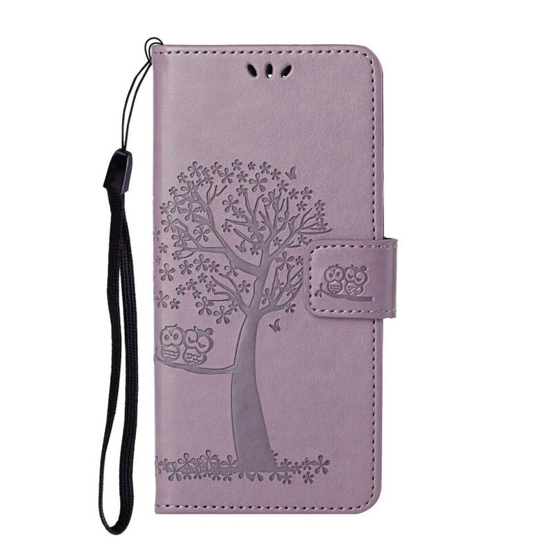 Capa Folio Para Samsung Galaxy S21 5G De Cordão Tanga E Corujas