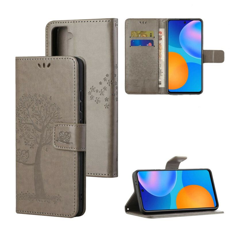 Capa Folio Para Samsung Galaxy S21 5G De Cordão Tanga E Corujas