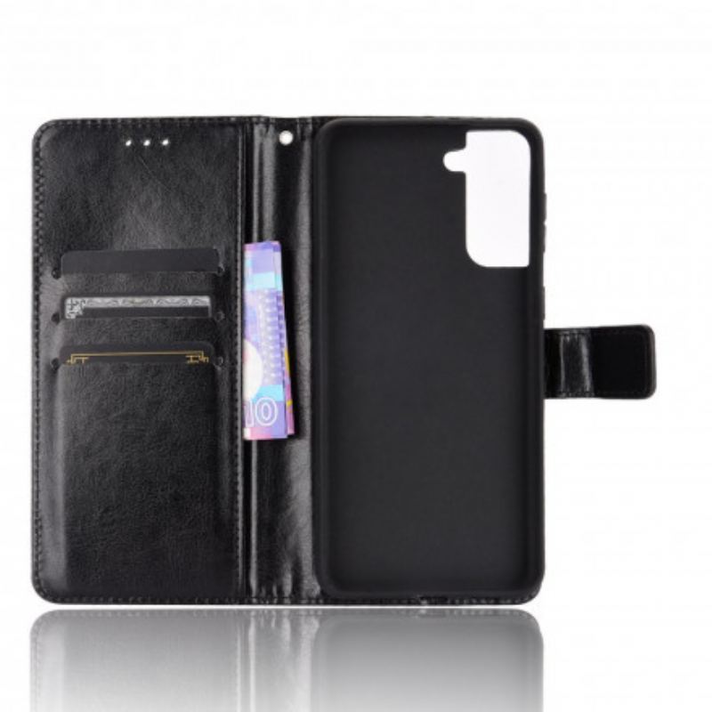 Capa Folio Para Samsung Galaxy S21 5G Couro Falso Chamativo