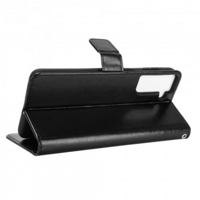 Capa Folio Para Samsung Galaxy S21 5G Couro Falso Chamativo