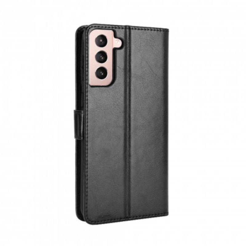 Capa Folio Para Samsung Galaxy S21 5G Couro Falso Chamativo