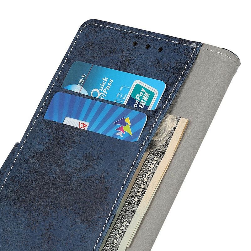 Capa Folio Para Samsung Galaxy S21 5G Couro Falso Vintage