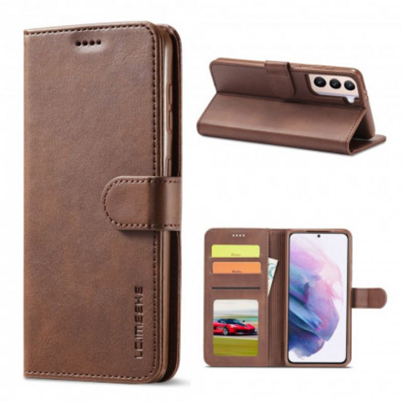 Capa Folio Para Samsung Galaxy S21 5G Lc.imeeke Efeito Couro