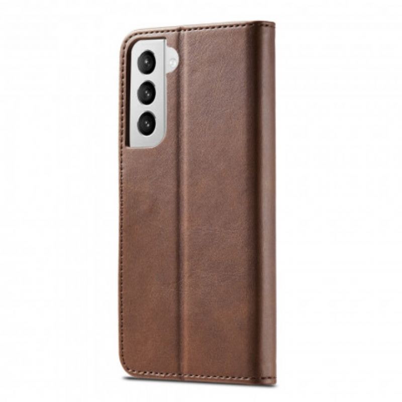 Capa Folio Para Samsung Galaxy S21 5G Lc.imeeke Efeito Couro