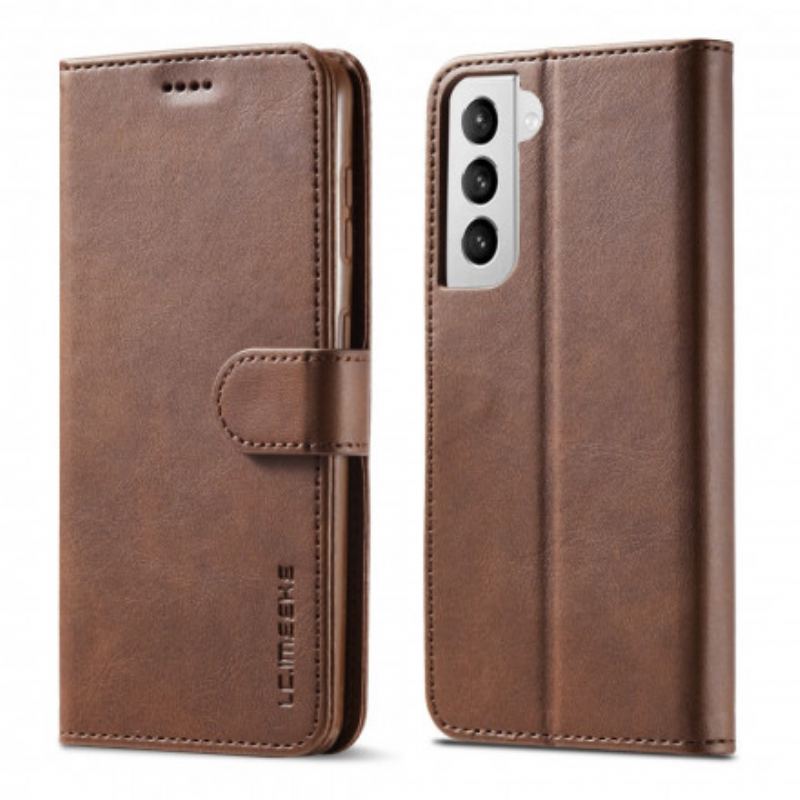 Capa Folio Para Samsung Galaxy S21 5G Lc.imeeke Efeito Couro