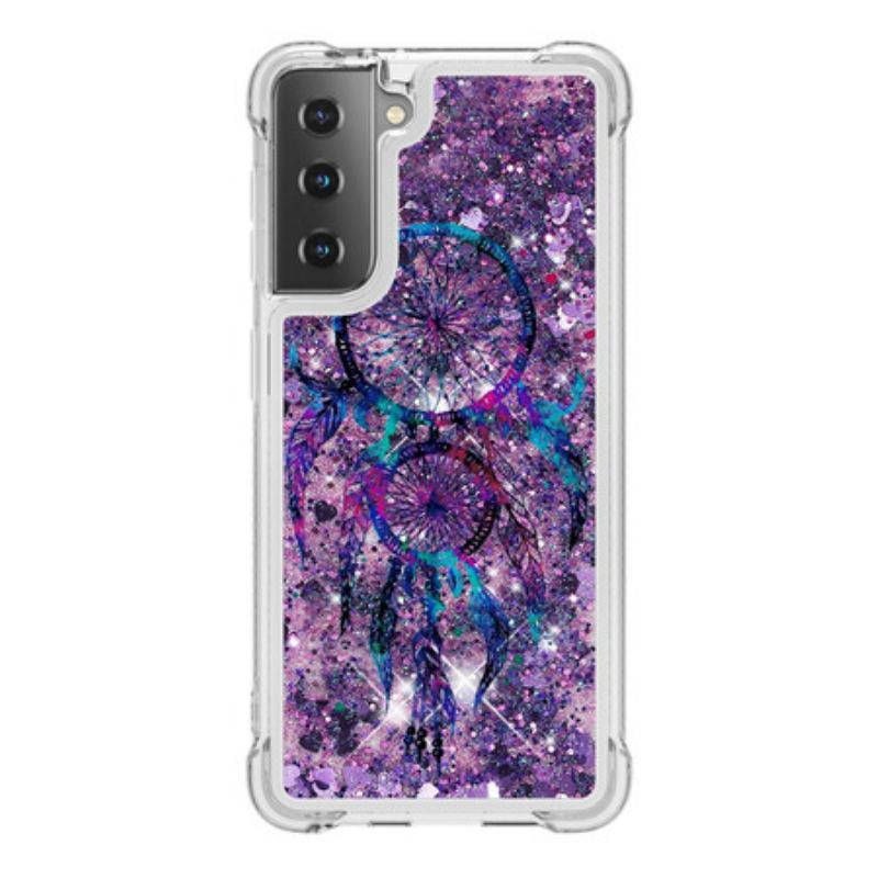 Capa Para Samsung Galaxy S21 5G Apanhador De Sonhos Glitter