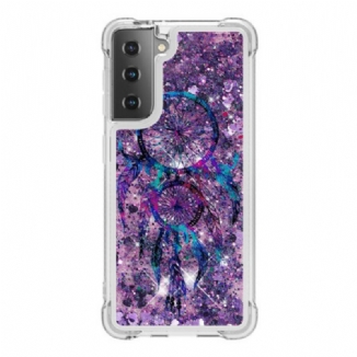 Capa Para Samsung Galaxy S21 5G Apanhador De Sonhos Glitter