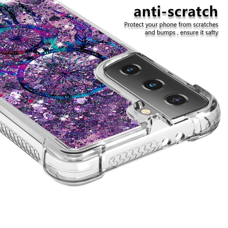 Capa Para Samsung Galaxy S21 5G Apanhador De Sonhos Glitter