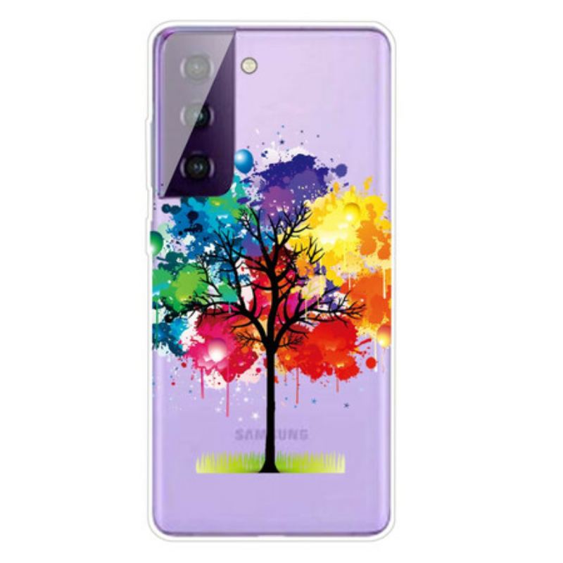 Capa Para Samsung Galaxy S21 5G Aquarela Árvore