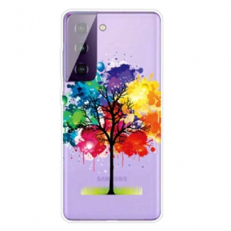 Capa Para Samsung Galaxy S21 5G Aquarela Árvore