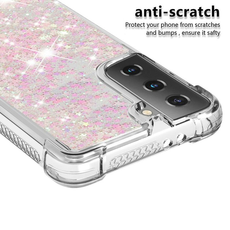 Capa Para Samsung Galaxy S21 5G Desejos Lantejoulas