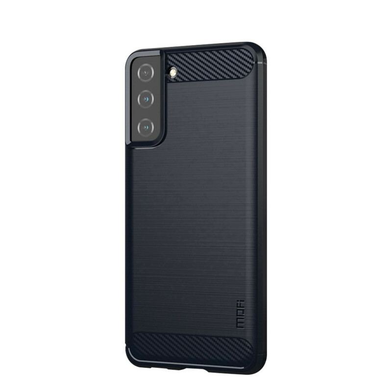 Capa Para Samsung Galaxy S21 5G Fibra De Carbono Escovada Mofi