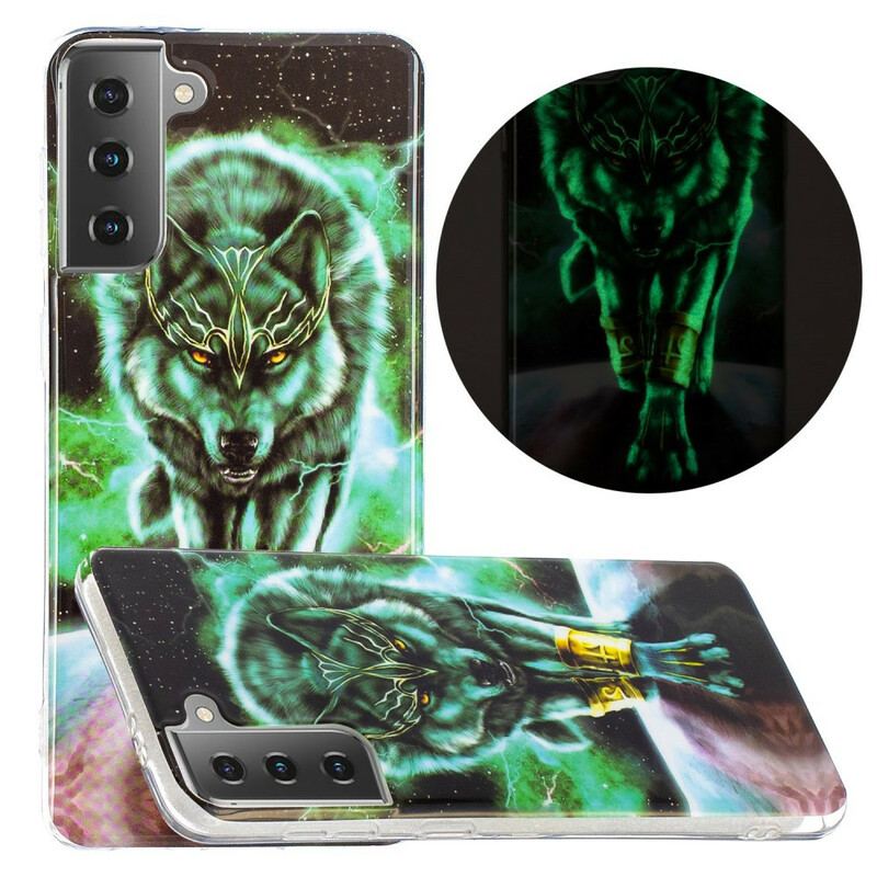 Capa Para Samsung Galaxy S21 5G Fluorescente Wolf Series