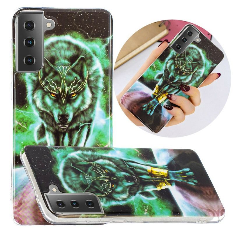 Capa Para Samsung Galaxy S21 5G Fluorescente Wolf Series