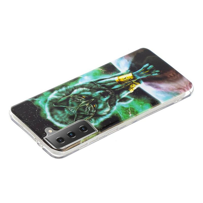 Capa Para Samsung Galaxy S21 5G Fluorescente Wolf Series