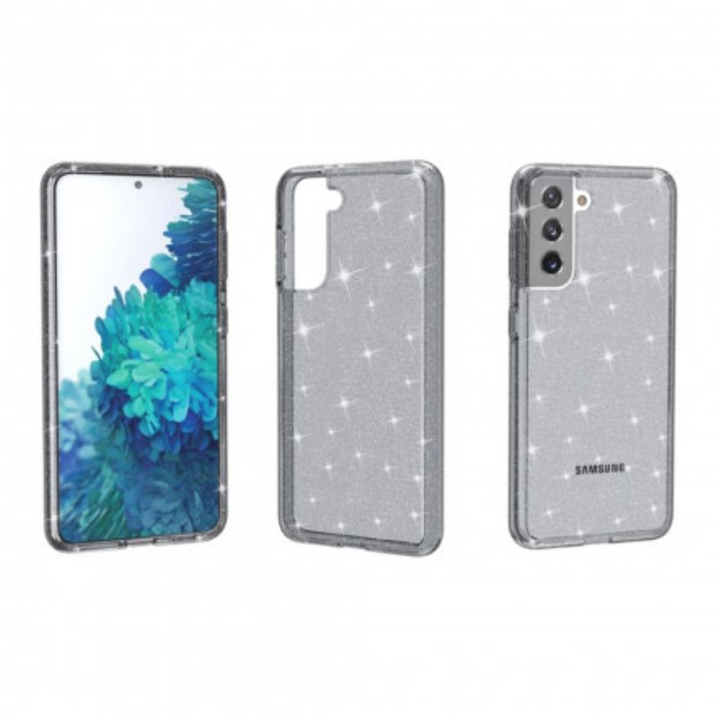 Capa Para Samsung Galaxy S21 5G Lantejoulas Transparentes