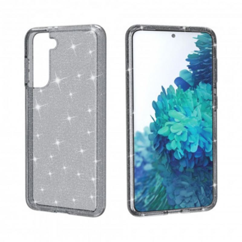 Capa Para Samsung Galaxy S21 5G Lantejoulas Transparentes