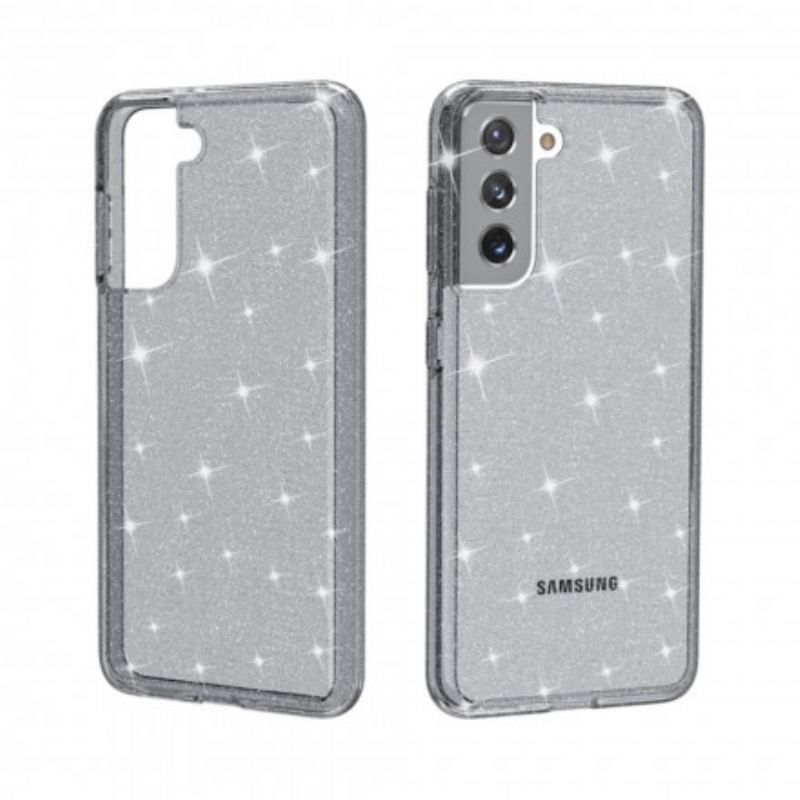 Capa Para Samsung Galaxy S21 5G Lantejoulas Transparentes