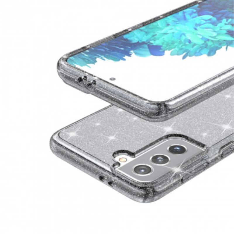 Capa Para Samsung Galaxy S21 5G Lantejoulas Transparentes