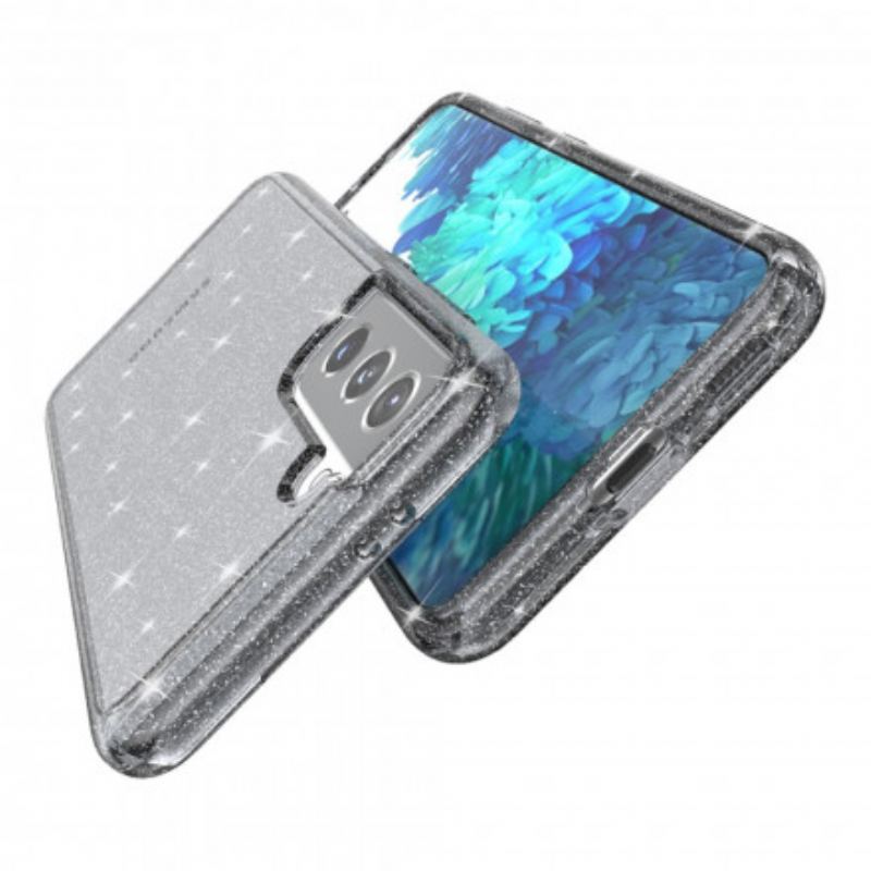 Capa Para Samsung Galaxy S21 5G Lantejoulas Transparentes