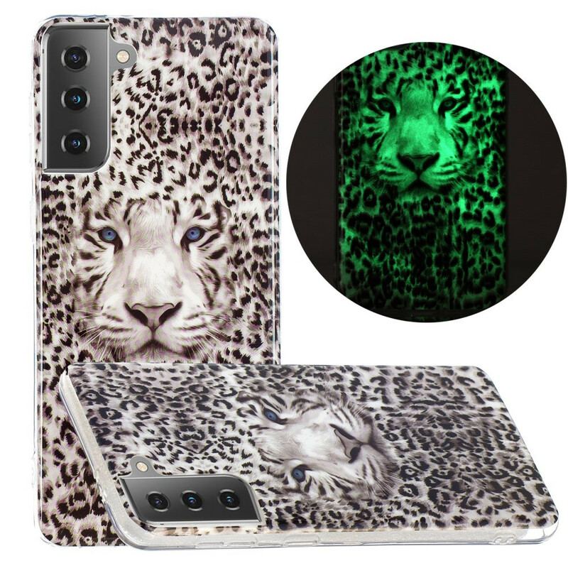 Capa Para Samsung Galaxy S21 5G Leopardo Fluorescente