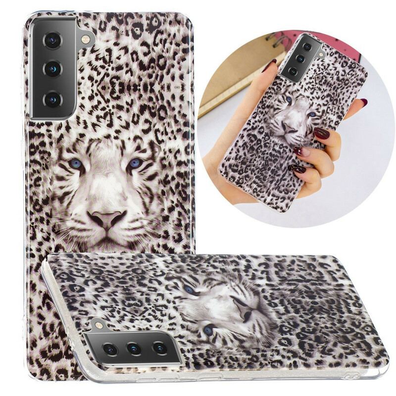 Capa Para Samsung Galaxy S21 5G Leopardo Fluorescente