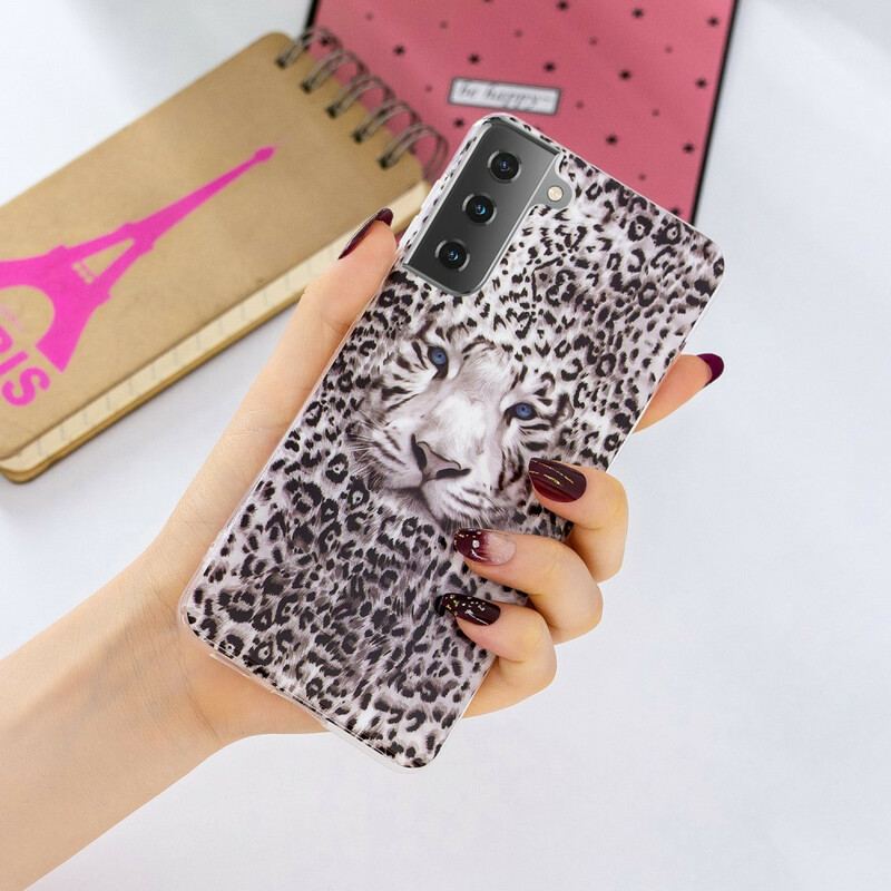 Capa Para Samsung Galaxy S21 5G Leopardo Fluorescente