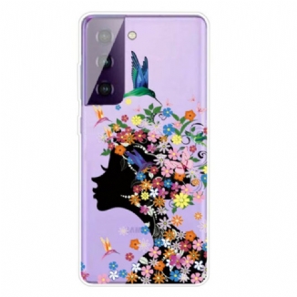 Capa Para Samsung Galaxy S21 5G Linda Cabeça De Flor