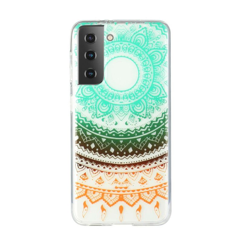 Capa Para Samsung Galaxy S21 5G Mandala De Flores Sem Costura