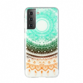 Capa Para Samsung Galaxy S21 5G Mandala De Flores Sem Costura