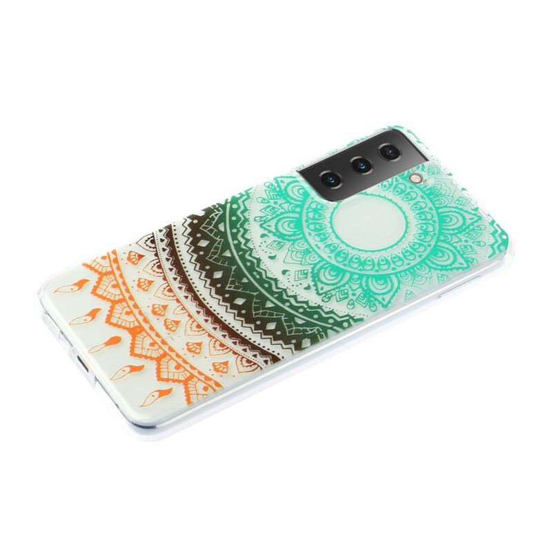 Capa Para Samsung Galaxy S21 5G Mandala De Flores Sem Costura