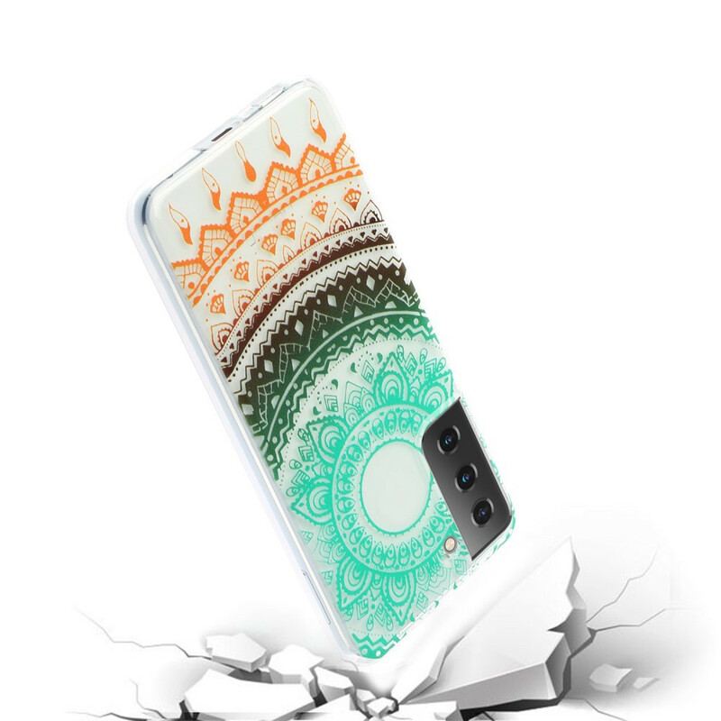 Capa Para Samsung Galaxy S21 5G Mandala De Flores Sem Costura