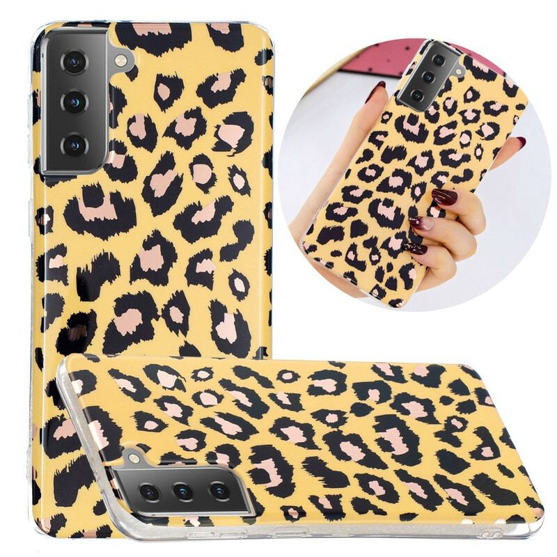 Capa Para Samsung Galaxy S21 5G Mármore Estilo Leopardo